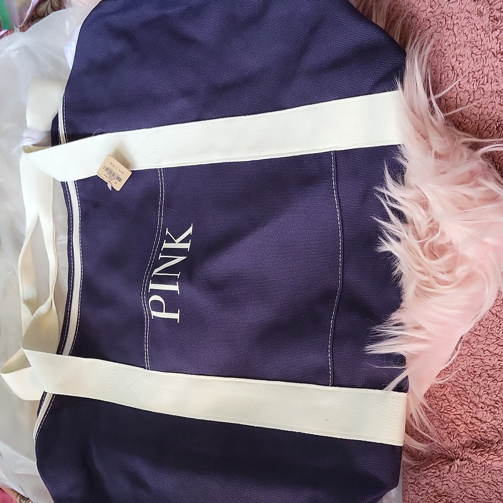 Brand New PINK VICTORIA'S SECRET CANVAS DUFFLE BAG